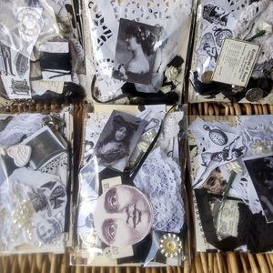 COPY #1- 5/$25 35 Pc Black & White Color Kits Mixed Media Collage Kit
